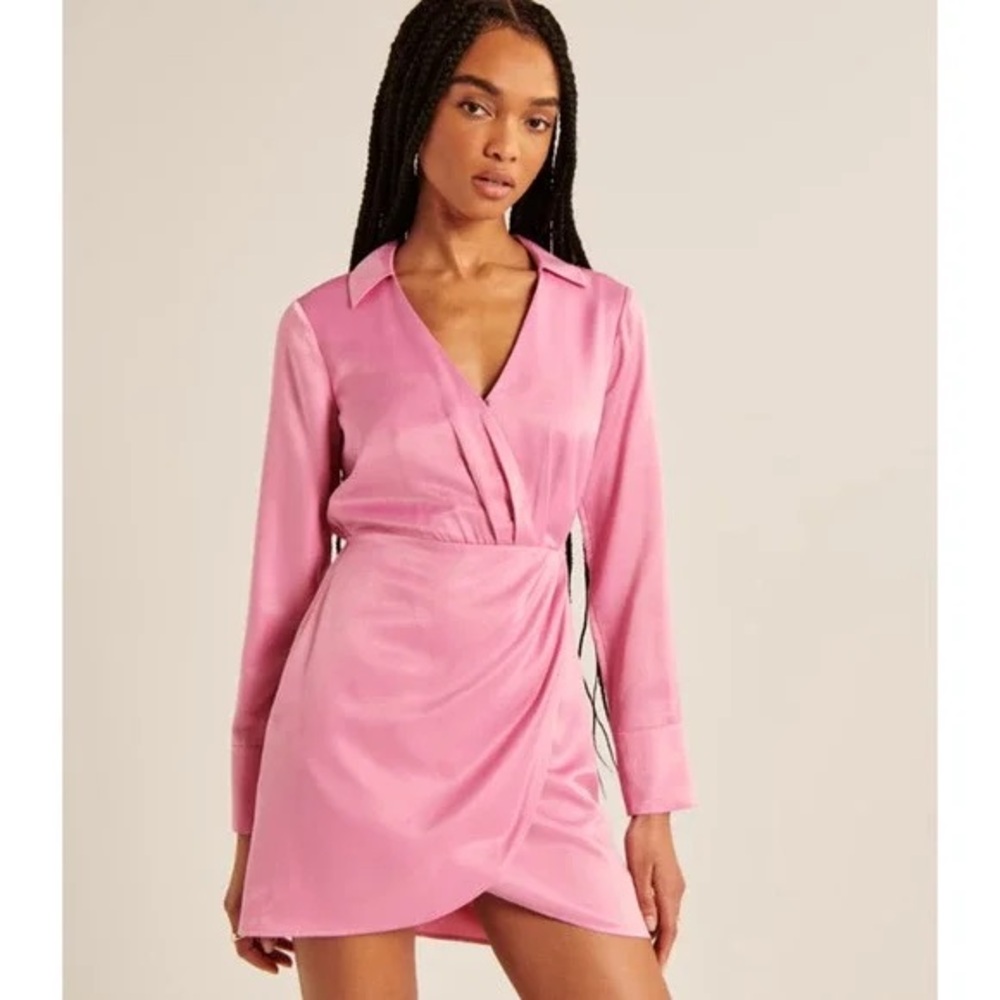 Abercrombie & Fitch Pink Wrap Dress